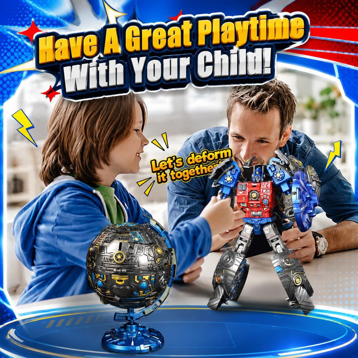 Hapystar Juguete Globo Transformable, 2 en 1 Se Transforma en Figur...