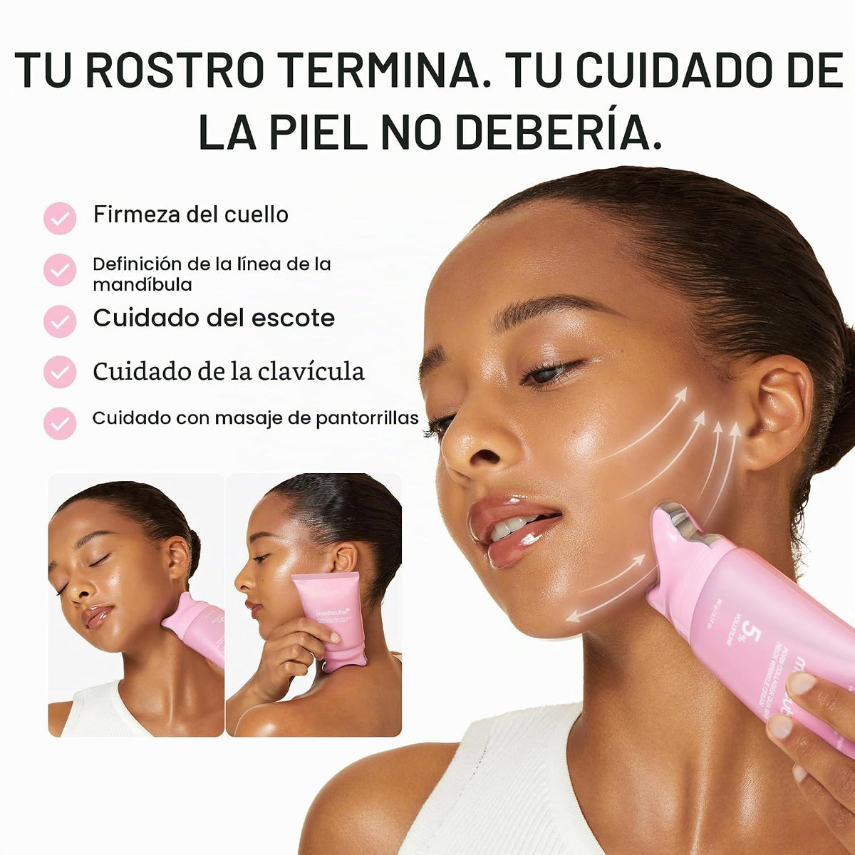 medicube PDRN Colágeno Gua Sha Crema para las arrugas del cuello |...