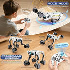 Perro robot inteligente con ruedas, más de 30 acciones biónicas, vo...