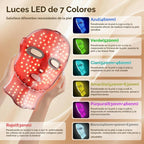 ONLUKY Máscara de terapia de luz roja Máscara facial LED recargable...