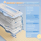 YUNZII C98 Cute Cake Teclado mecánico inalámbrico (azul, interrupto...