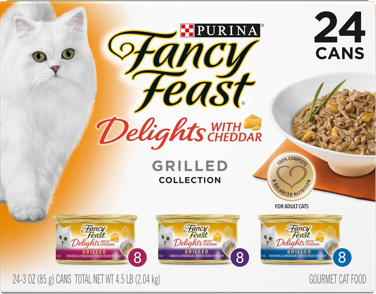 Purina Fancy Feast Delights with Cheddar - Alimento húmedo para gat...