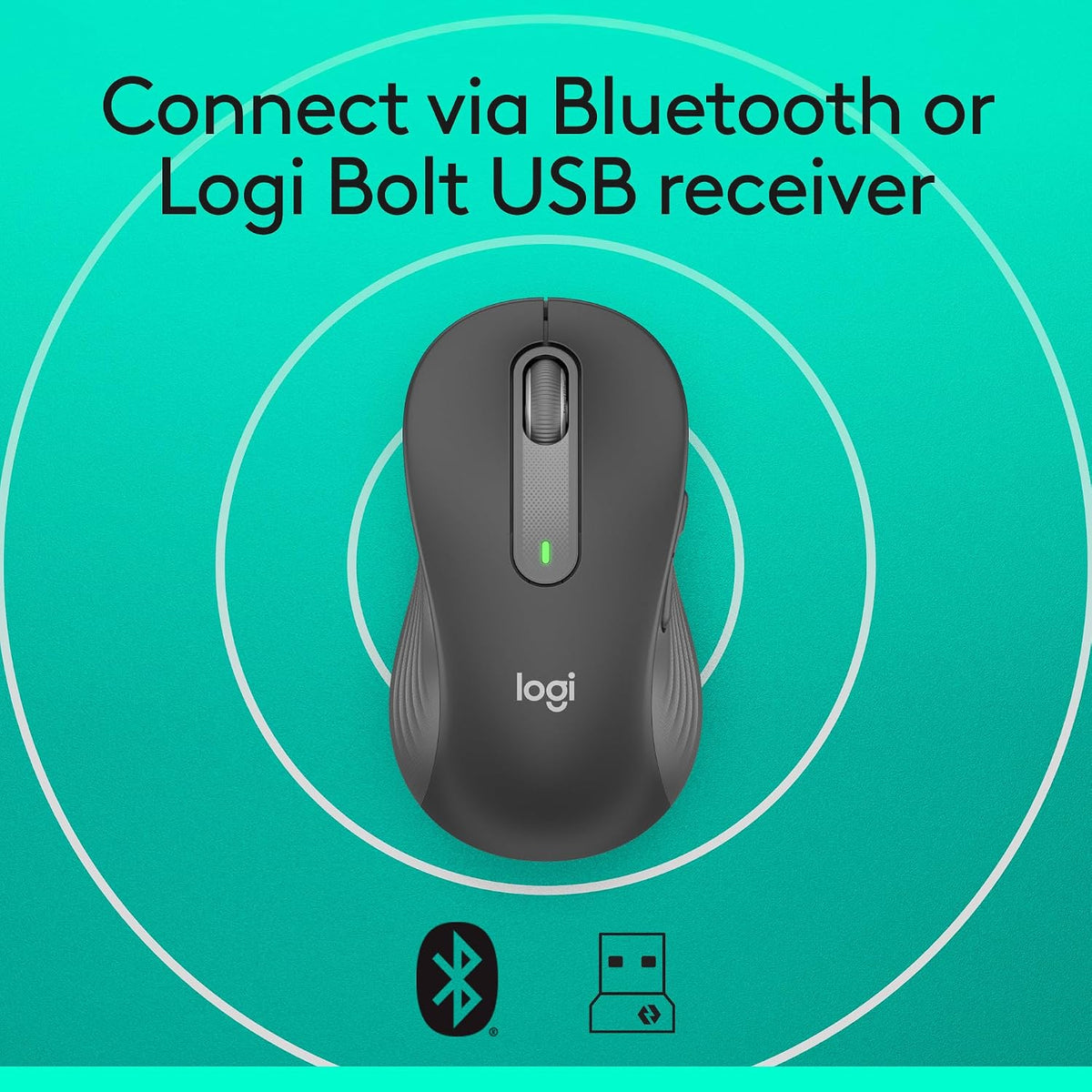 Ratón inalámbrico Logitech Signature M650 L para zurdos, tamaño com...