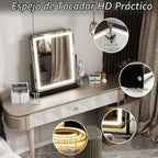 FENNIO Espejo de tocador con luces de 19 x 22 pulgadas, espejo de m...