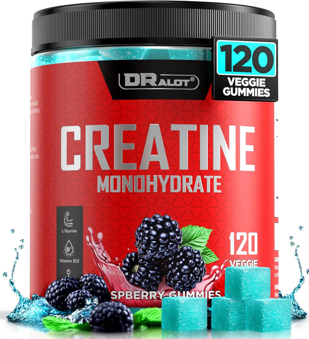 Dralot Gomitas de Monohidrato de Creatina 99.99% Más 15% de Fuerza,...