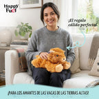 Highland Cow - Animal de peluche apto para microondas, almohadilla...