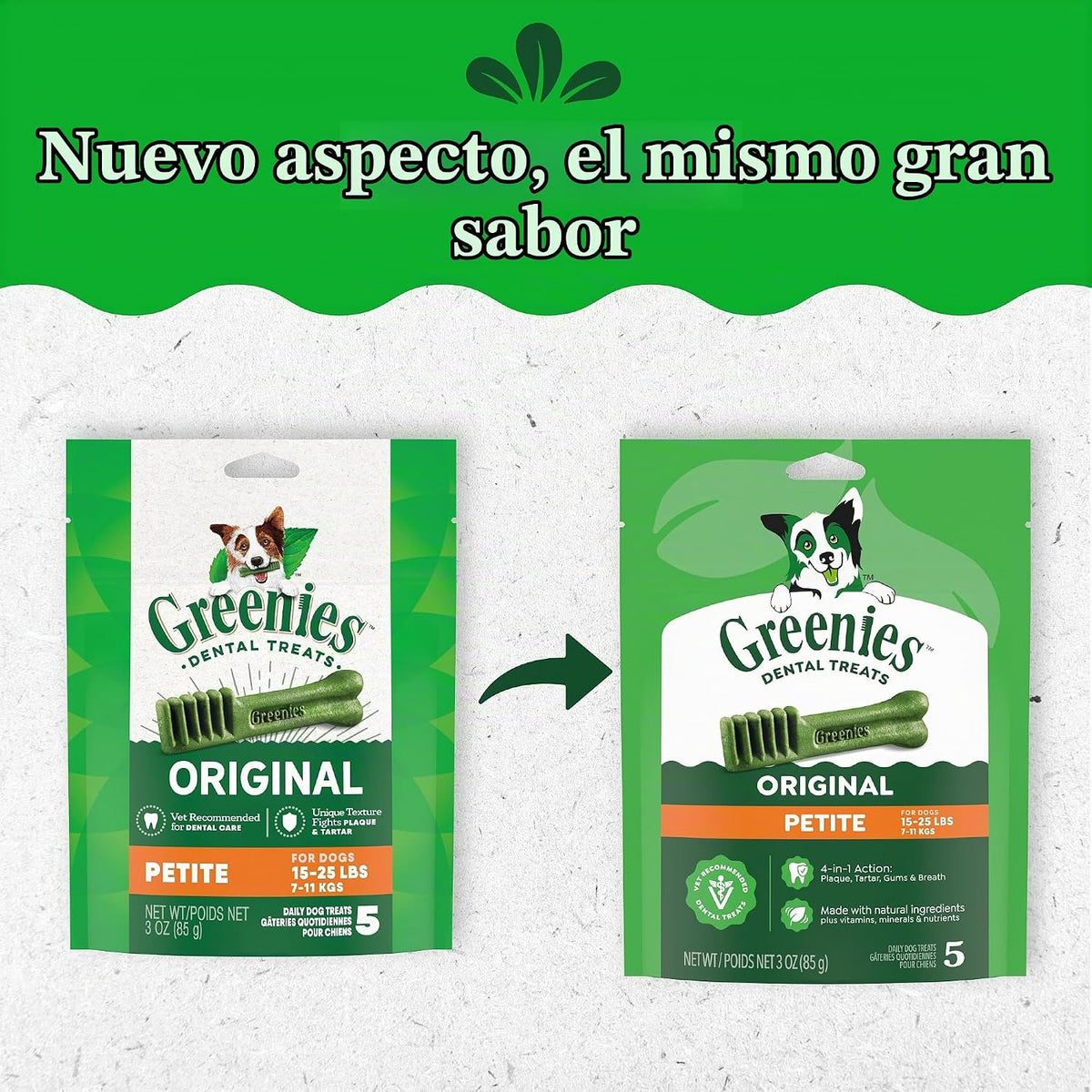 Greenies Petite Natural - Golosinas dentales para perros, sabor ori...