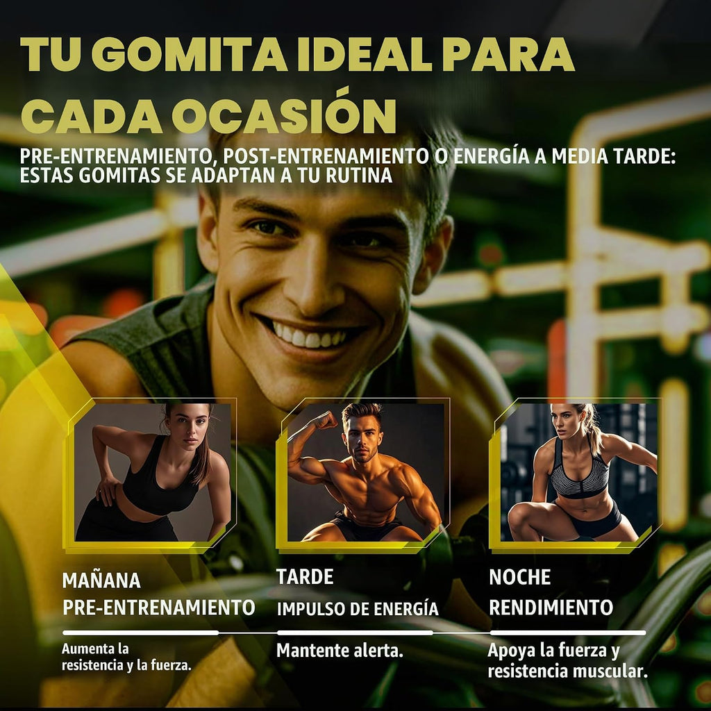 Gomitas de monohidrato de creatina (0.18 onzas), energía previa al...