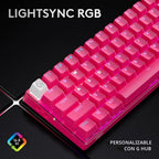 Logitech G PRO X Teclado inalámbrico para juegos 60% (óptica táctil...