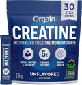 Orgain Polvo micronizado monohidrato de creatina, sin sabor, 30 bar...
