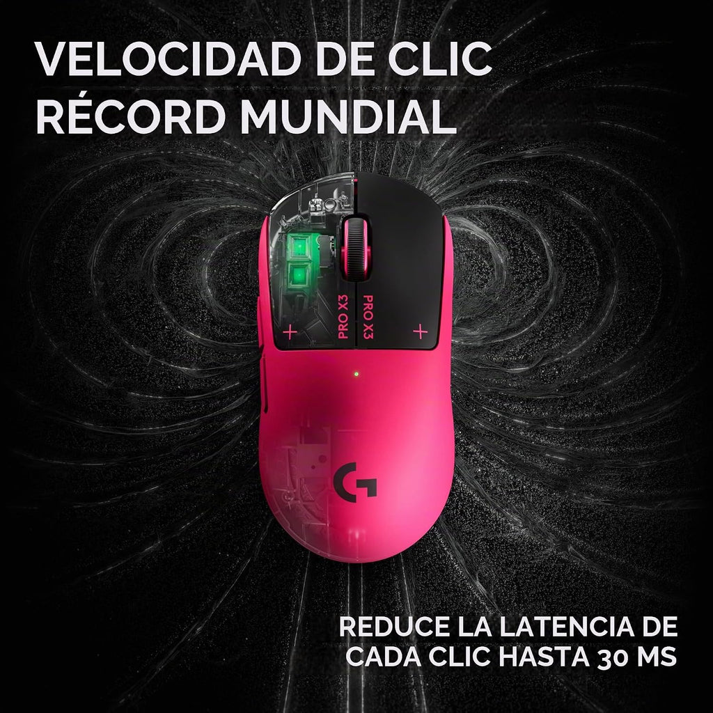 Logitech G Ratón para juegos PRO X3 SUPERSTRIKE - Magenta | LIGHTSP...