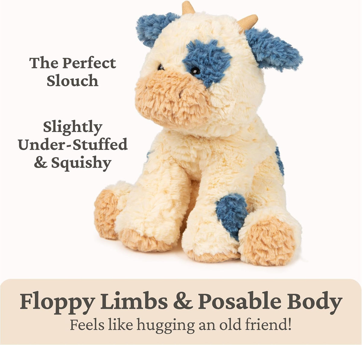 GUND Cozys Collection Vaca juguete sensorial de peluche de 10 pulga...