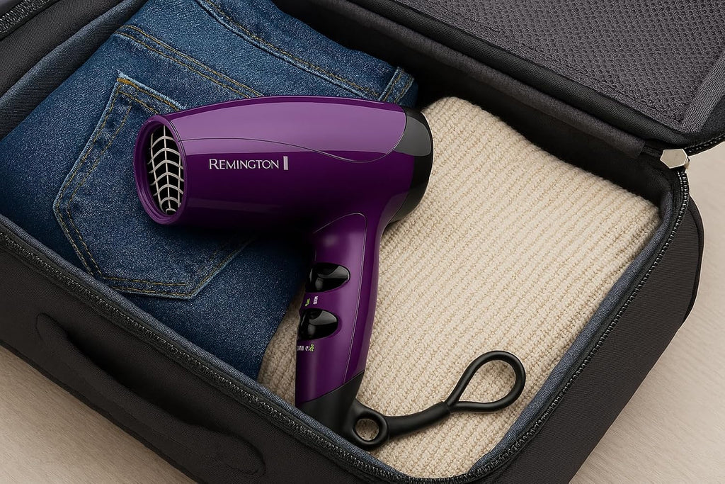 Secador de pelo compacto Remington Ionic, 1875 W, secador portátil...