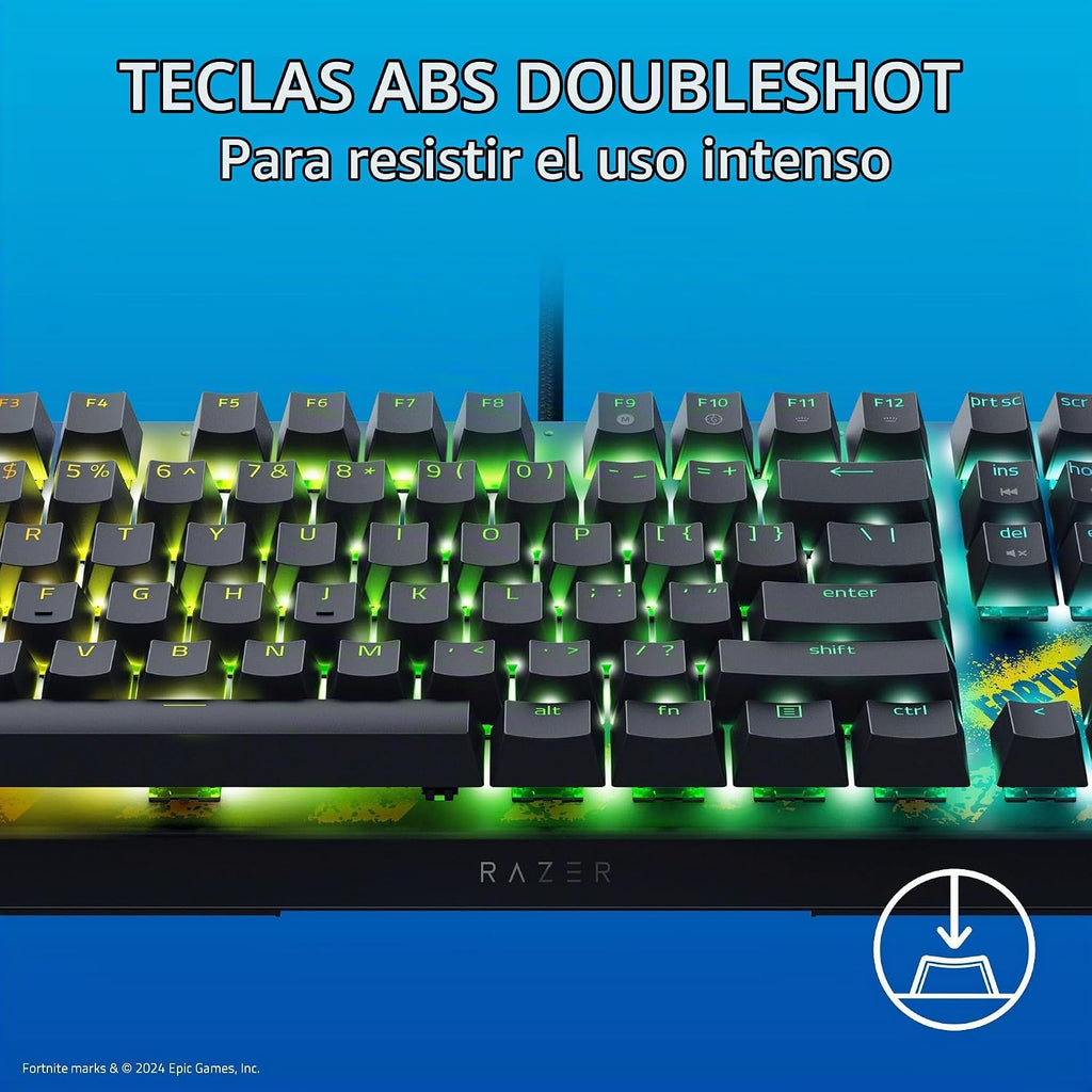 Teclado mecánico para juegos Razer BlackWidow V4 X, edición Fortnit...