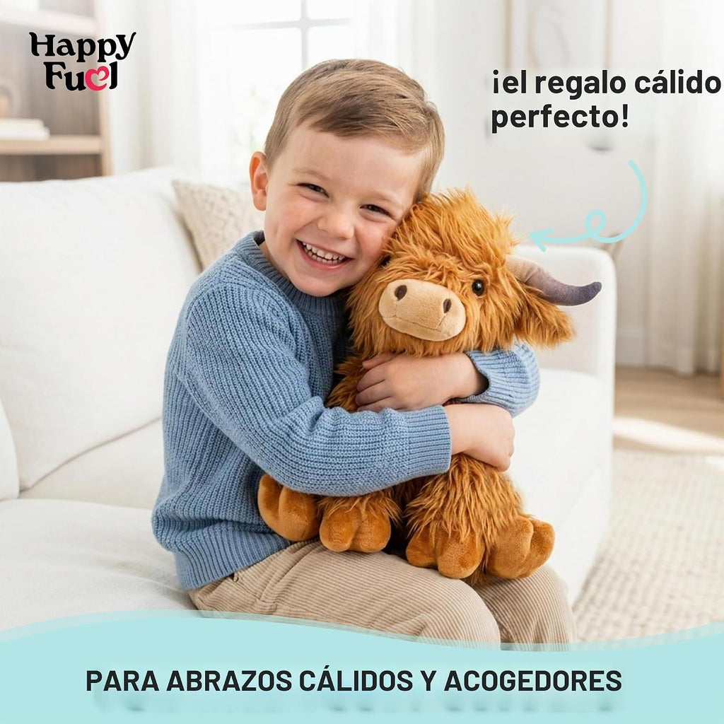 Highland Cow - Animal de peluche apto para microondas, almohadilla...