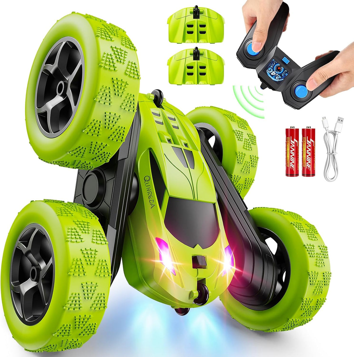 QUNREDA Carro de control remoto, juguetes de autos RC para niños de...