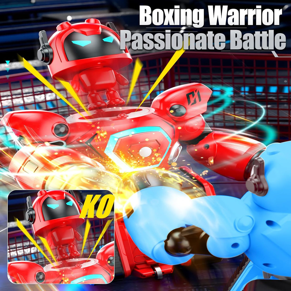 OBEST Juego de 2 robots de lucha con control remoto, robot de batal...