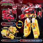 QUANTUM HEROES DINOSTER Raptor Tron 11in \u2013 Robot 3 en 1, 5+ |...