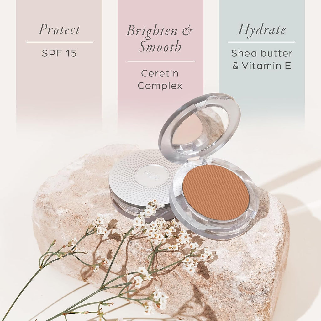 Base de maquillaje mineral prensada 4 en 1 PÜR con SPF 15