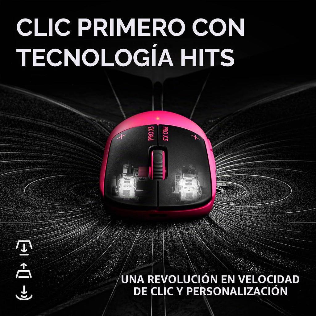 Logitech G Ratón para juegos PRO X3 SUPERSTRIKE - Magenta | LIGHTSP...