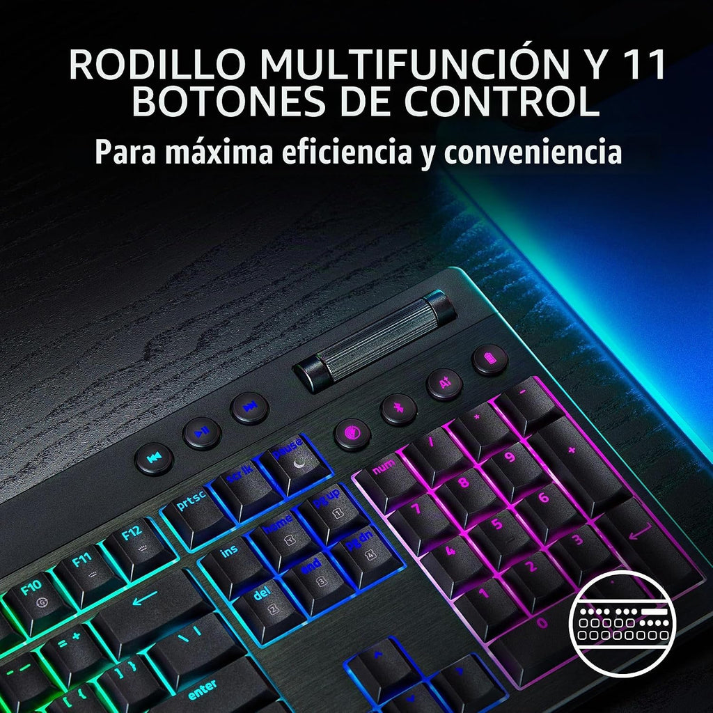 Teclado inalámbrico para juegos Razer BlackWidow V4 de perfil bajo,...
