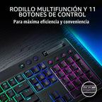 Teclado inalámbrico para juegos Razer BlackWidow V4 de perfil bajo,...