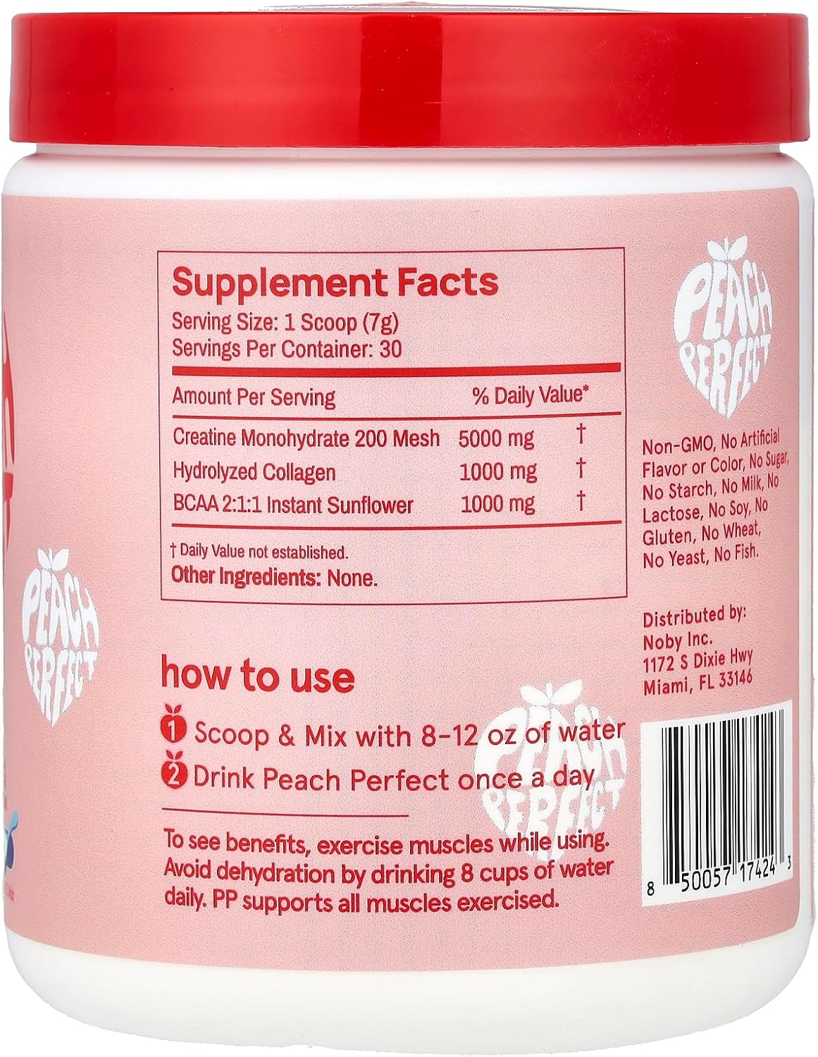 Peach Perfect Creatina para mujeres \u2013 Monohidrato de creatina...