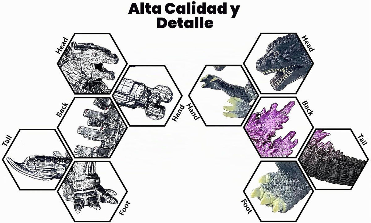 TwCare Juego de 2 figuras de acción de Monster Millennium Mecha Mec...
