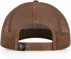 Ariat Sombrero de malla para hombres negro rojo gris
