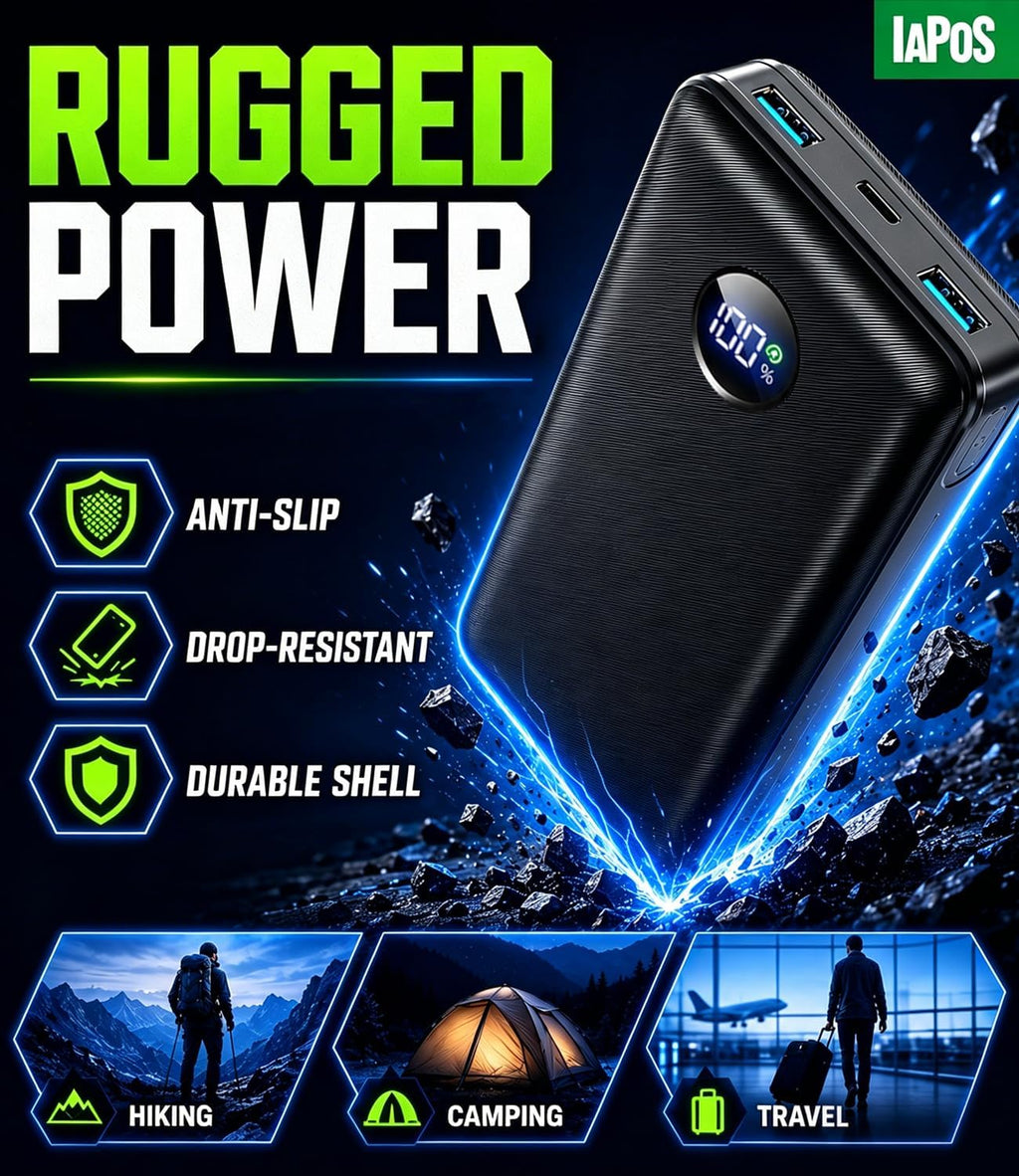 IAPOS Cargador portátil de carga rápida de 60000mAh 22.5W, para ban...