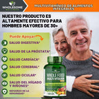 Multivitamínico de alimentos enteros para hombres, múltiples vitami...