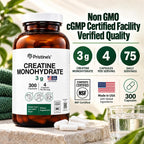 Cápsulas de suplemento de monohidrato de creatina certificada NSF d...