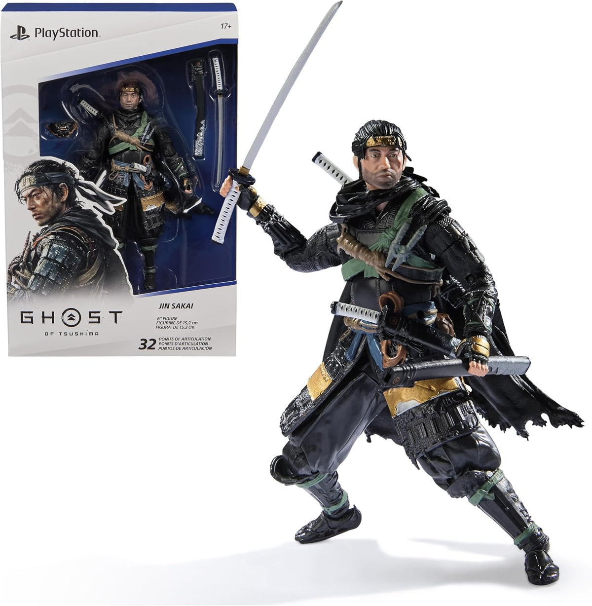 PlayStation, Ghost of Tsushima, figura de acción samurái Jin Sakai...