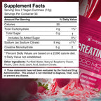 Gomitas de Creatina 5000mg, 30 Porciones Gomitas de Monohidrato de...