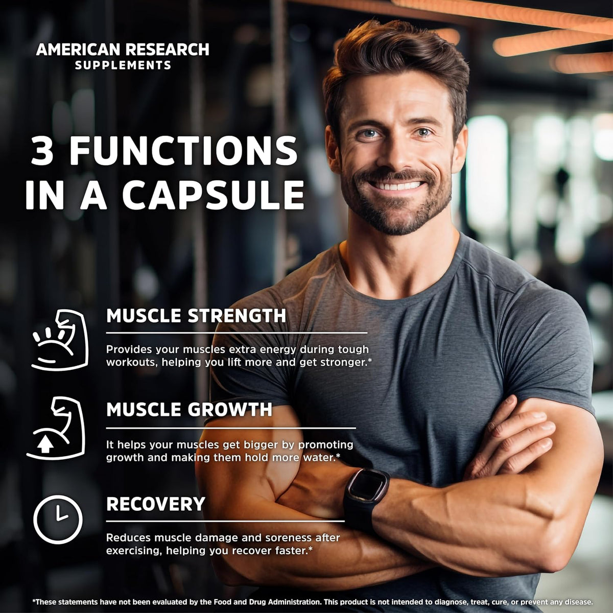 American Research Supplements Cápsulas de monohidrato de creatina 5...