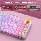 YUNZII X98 QMK\/VIA Teclado Mecánico Inalámbrico para Juegos con Pe...