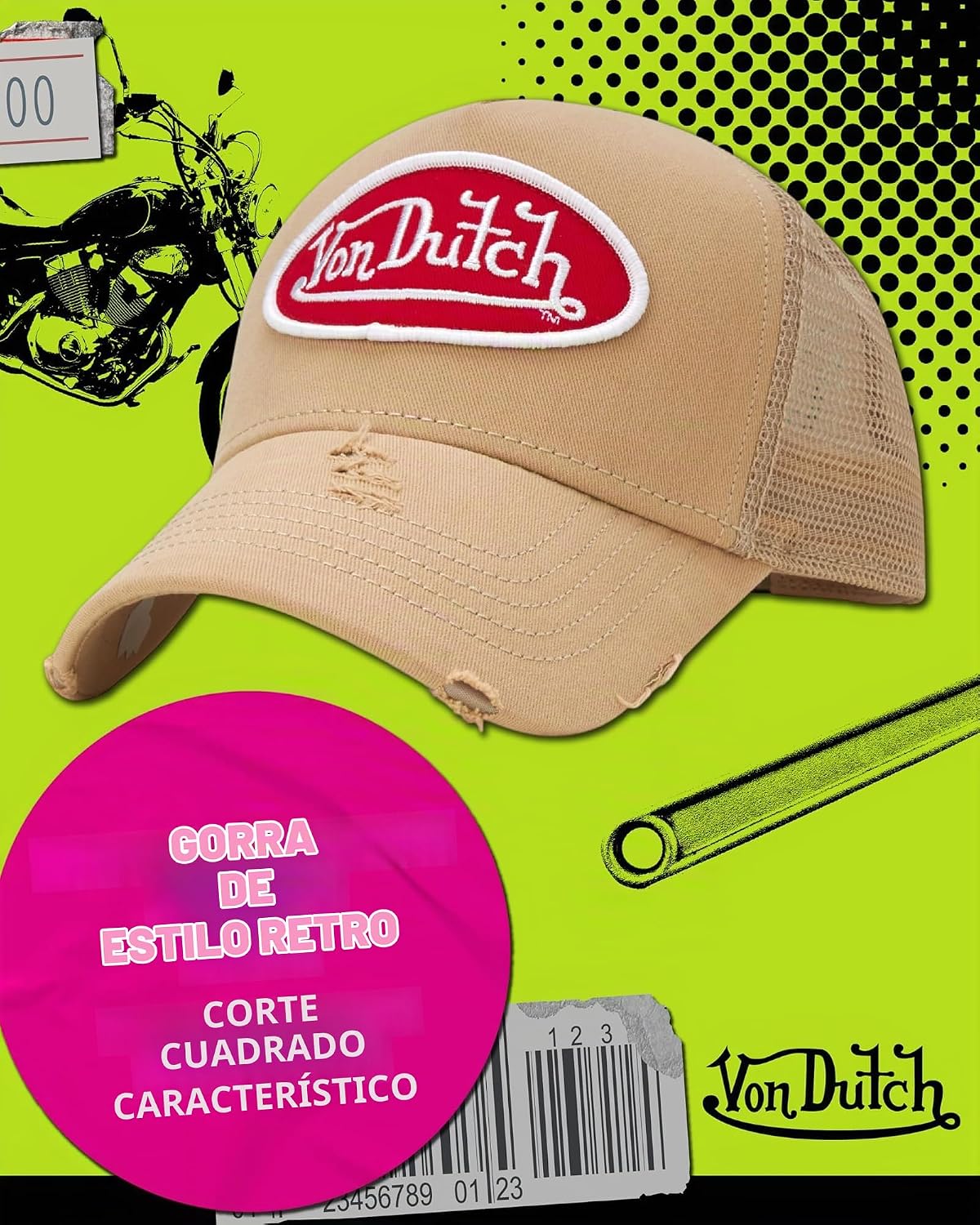 Von Dutch Gorra unisex de camionero \u2013 Gorra de béisbol retro c...