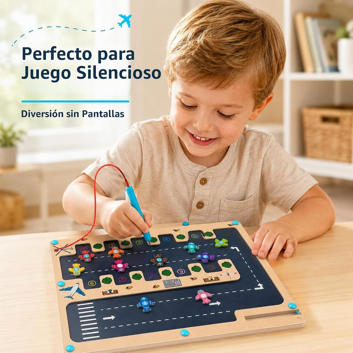 Juguete magnético de laberinto de números para niños de 3 a 5 años,...