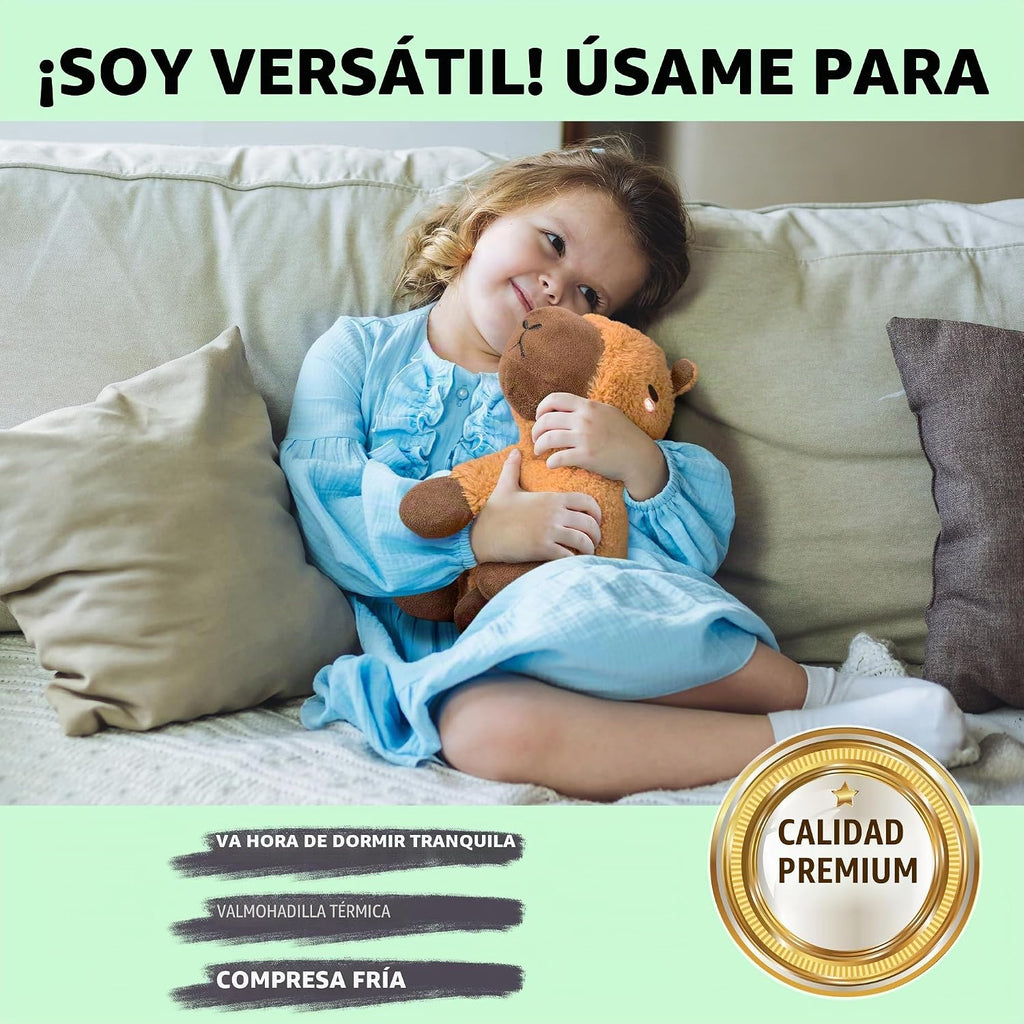 Happy Fuel Capybara - Animales de peluche con peso y microondas, 1....