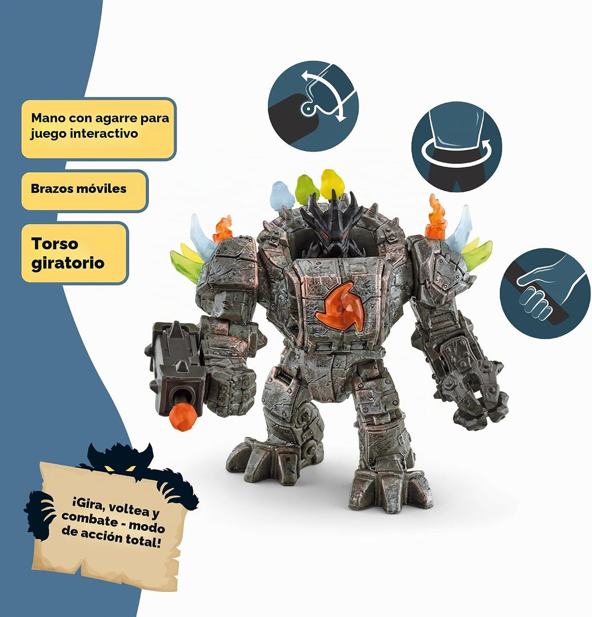 Schleich Eldrador - Robot maestro de 20 piezas con mini criatura -...
