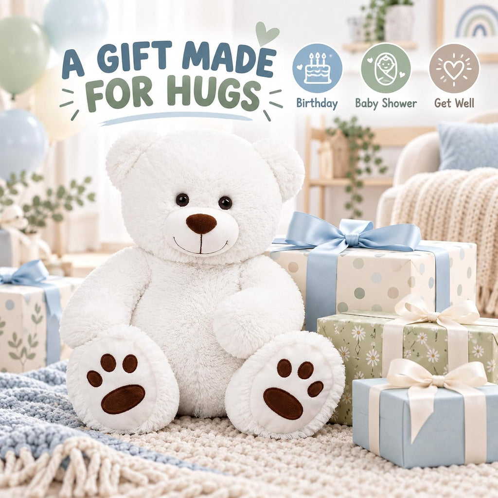 LotFancy Teddy Bear - Peluche de peluche suave de 20.0 in, color bl...