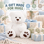 LotFancy Teddy Bear - Peluche de peluche suave de 20.0 in, color bl...
