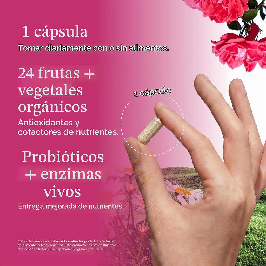 Suplemento multivitamínico vegetariano para Mujeres Garden of Life,...