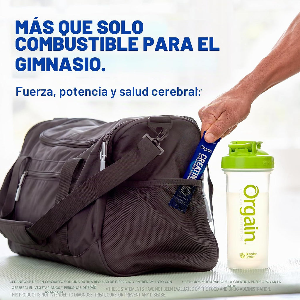 Orgain Polvo micronizado monohidrato de creatina, sin sabor, 30 bar...