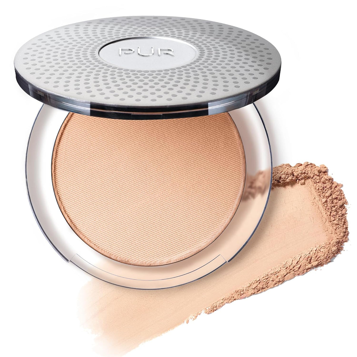Base de maquillaje mineral prensada 4 en 1 PÜR con SPF 15