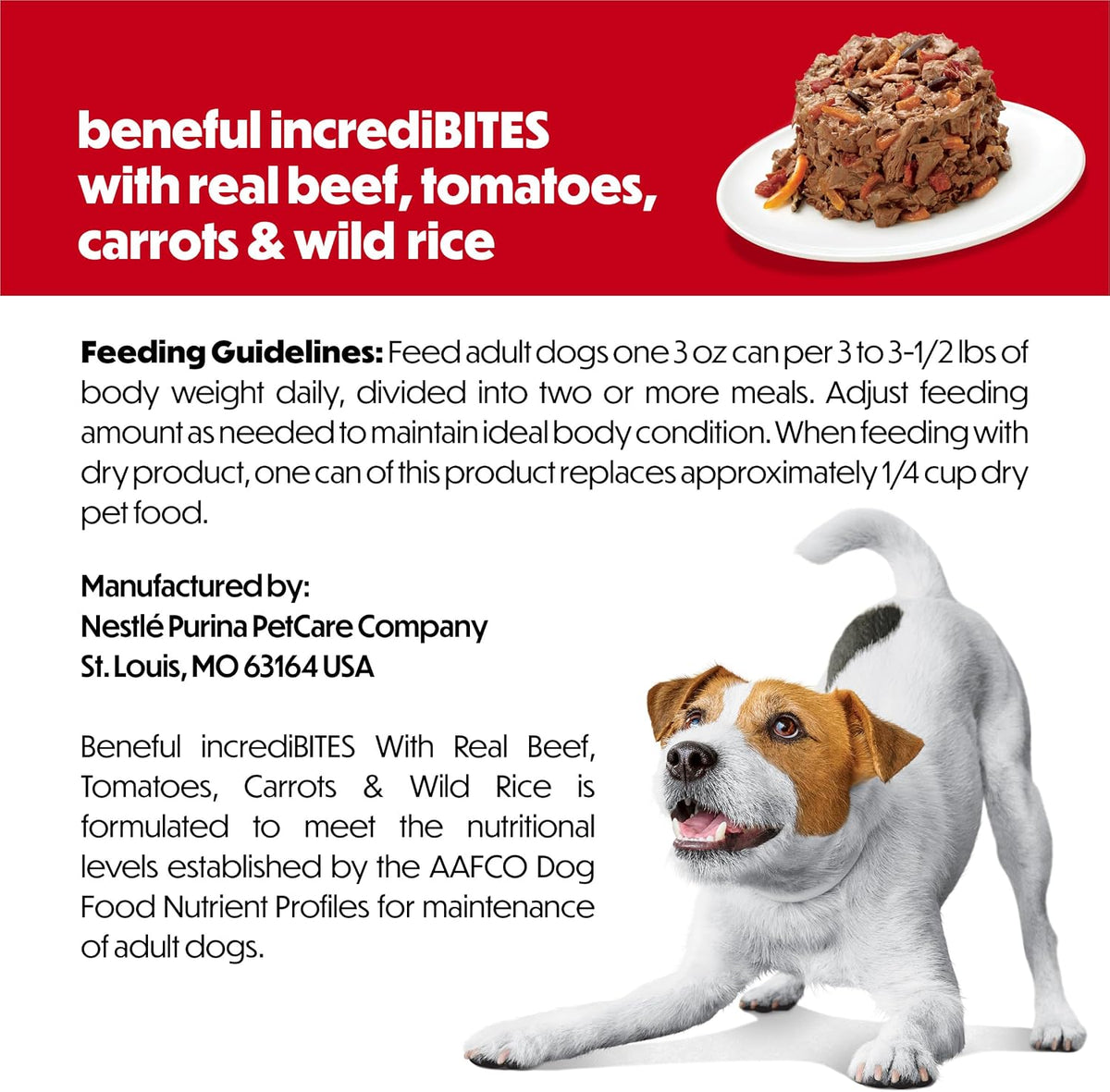 Purina Beneful IncrediBites - Alimento húmedo para perros de raza p...