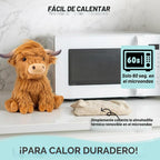 Highland Cow - Animal de peluche apto para microondas, almohadilla...