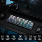 Redragon K686 PRO Teclado mecánico inalámbrico para juegos con junt...