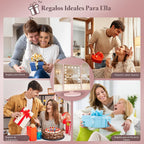 HUONUL Espejo de tocador con aumento 2X\/3X\/10X con luz, espejo de...