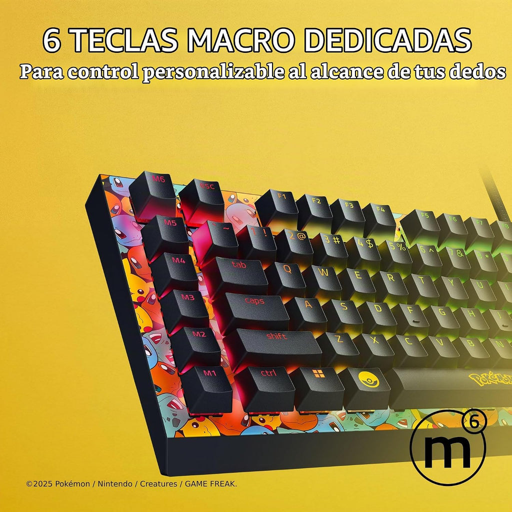 Teclado mecánico para juegos Razer BlackWidow V4 X, edición Pokémon...